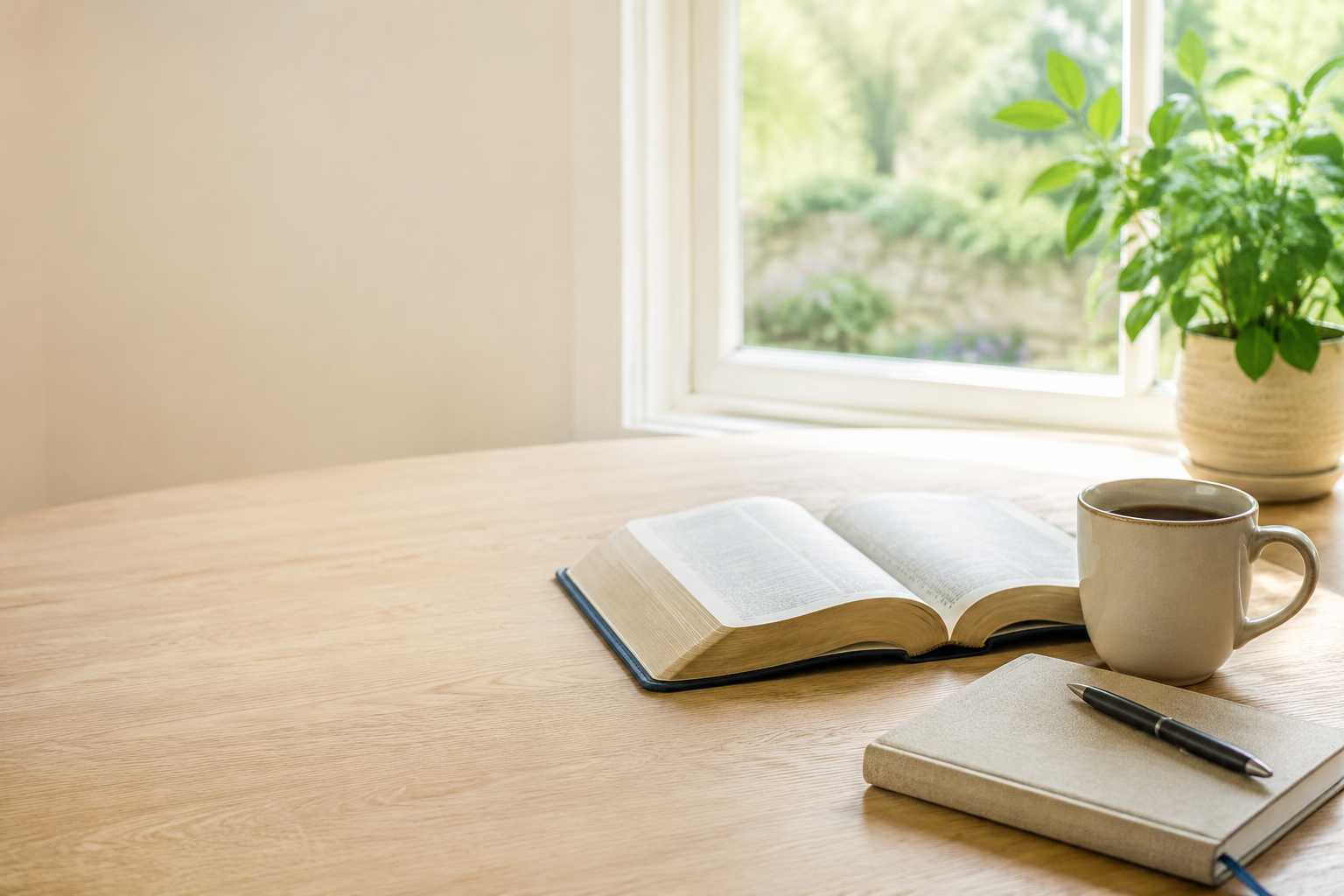 An open Bible